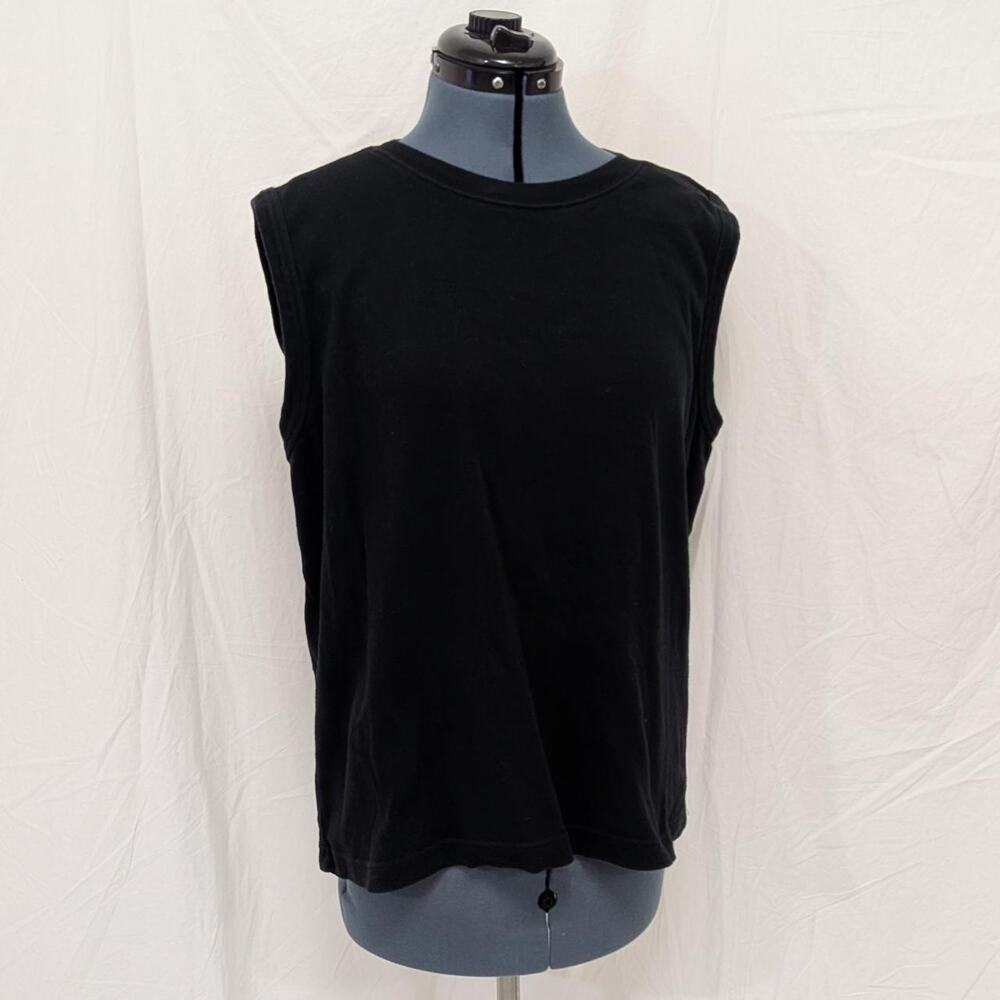 Black 100% cotton sleeveless tank by Liz Claiborne Lizwear Jeans, size XL